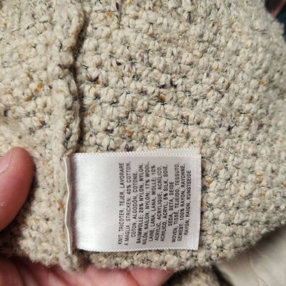 Angel of the North Envalira Wool Blend Tweed Blazer Jacket Beige Size Small - Picture 12 of 12